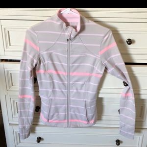 Lululemon pink striped forme jacket II